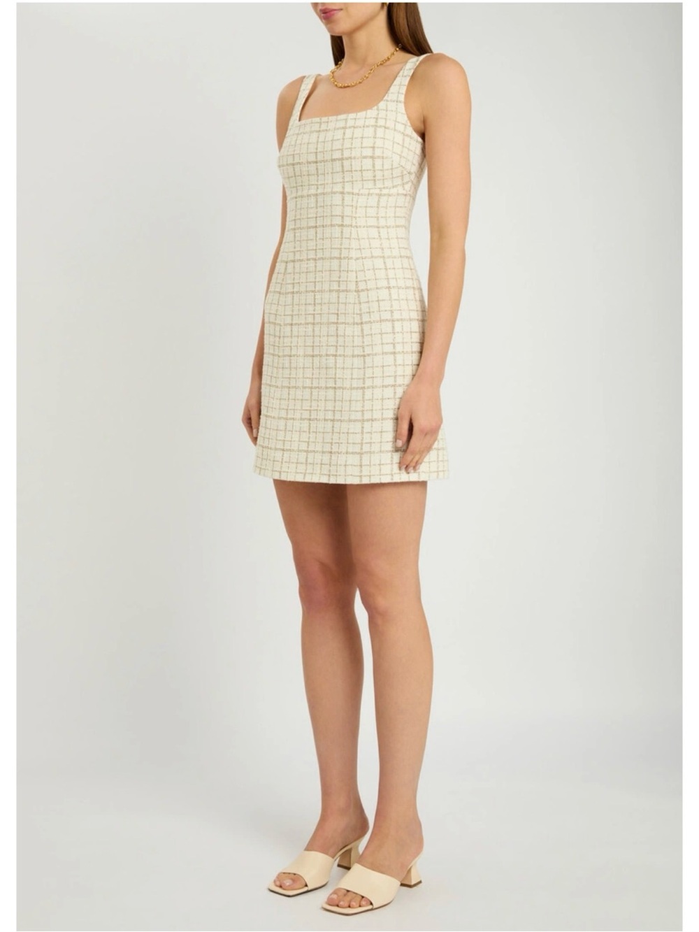 Veronica Beard Bridgitte Dress -Dove/Gold